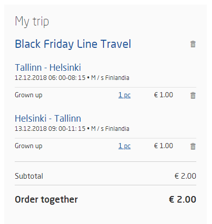 BLACK FRIDAY – CRUISE: Tallinn, Estonia to Helsinki, Finland for only €2  roundtrip